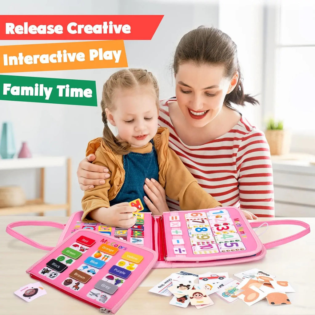 Montessori Toys Busy Board Toddler Sensory Activity Developing Board for Motor Skills， Educational Travel Activity Toys